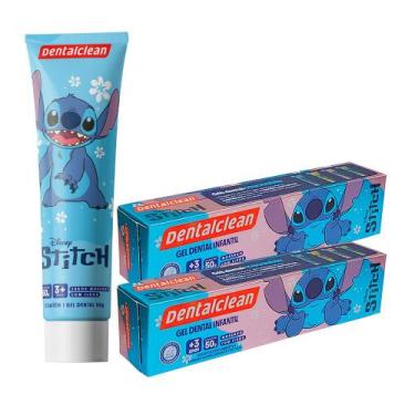 Imagem de Kit 2 Pasta de Dente Gel Dental com Flúor Infantil Stitch Morango 50g 
