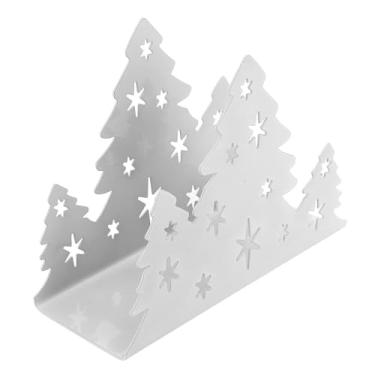 Imagem de Porta-guardanapos, árvore de Natal Em Forma de Tecido, Toalheiro de de Aço Inoxidável Com Armazenamento de Tecido para Casa, Restaurante (Aço inoxidável)