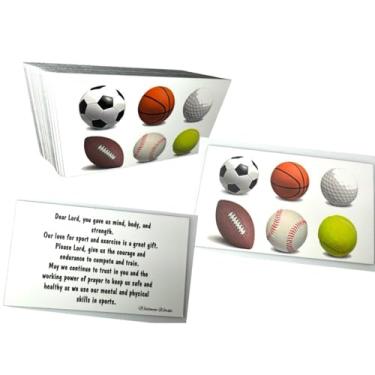 Imagem de Westmon Works Sports Prayer Holy Card Team Pacote a granel para futebol, basquete, beisebol, tênis, softball, feito nos EUA, conjunto de 25