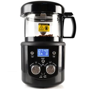 Imagem de Torradeira de grãos de café para casa torradeira de café elétrica torradeira de grãos de café torradeira de café caseira com função de sincronização, 110 V