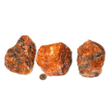 Imagem de 05 Calcita Laranja Bruto Esoterismo 1,5 a 2Kg 15-25cm Tipo A - Cristai