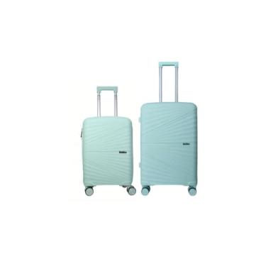 Imagem de Kit Mala de Viagem para 23Kg+10Kg Polipropileno Central (AZUL CLARO)