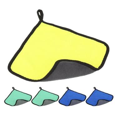 Imagem de PATIKIL Toalha de taco de bilhar de 24 x 24 cm, pacote com 5 panos de limpeza de taco de sinuca de lã coral para poste de sinuca acessórios para tacos de bilhar, multicolorido