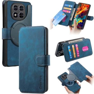 Imagem de Fofvccv Capa carteira para Xiaomi Redmi Note 14 Pro+ Plus 5G magnética destacável, capa de couro PU com suporte para cartão com bloqueio de RFID para Redmi Note 14 Pro Plus CXMG azul