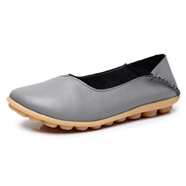 Imagem de VenusCelia Mocassim feminino sem salto, Cinza, 39