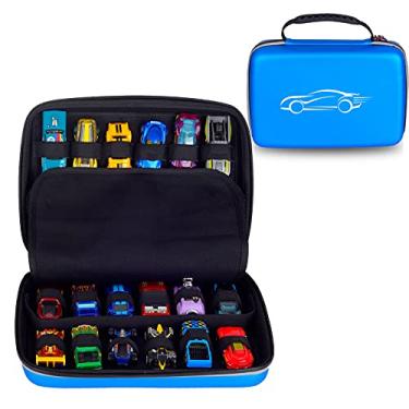 Imagem de BTOPCASE Estojo rígido de EVA para armazenamento de transporte para carrinhos Hot Wheels, pacote com 20 carrinhos Hot Wheels, pacote com 24 carros, caixa Matchbox Cars (apenas estojo) (estojo de armazenamento de EVA)