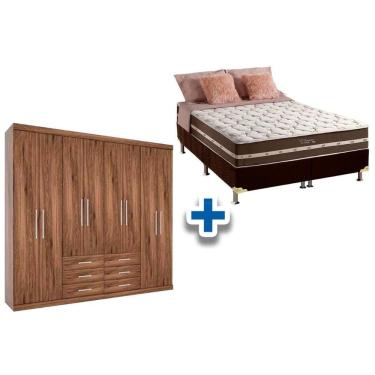 Imagem de Cama Box Casal + Colchão Classic + Guarda Roupa Master 8.6 Demolição