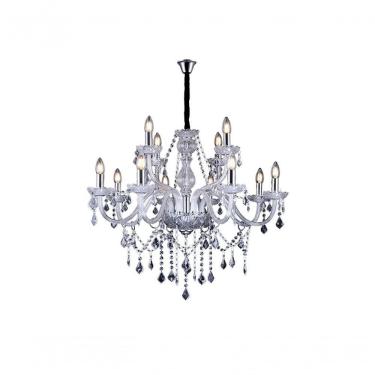 Imagem de Lustre Glam Maria Tereza Transparente 12 Braços E14 Taschibra