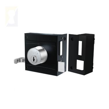 Imagem de Fechadura Stam Sobrepor Portão Preto