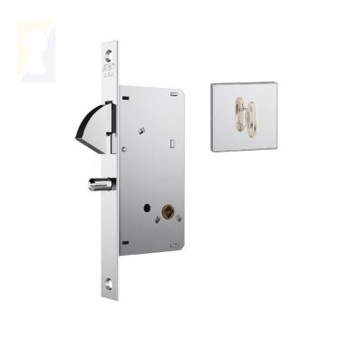 Imagem de Fechadura Stam Porta De Correr Banheiro 950 Ros. Quadrada Polido