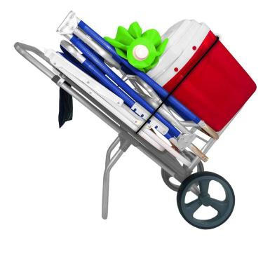 Imagem de Carrinho De Praia Com Avanço Para Caixa Térmica Zaka Cor:cinza Cinza