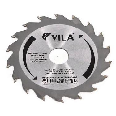 Imagem de Disco Lamina Serra Circular 4.3/8 Pol. Para Madeira 18 Dentes - Vila