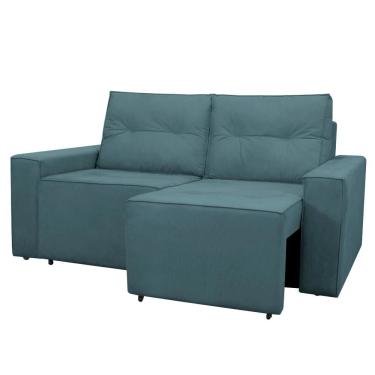 Imagem de Sofá Retrátil 2 Lugares 1,80 Confortável Polo Azul