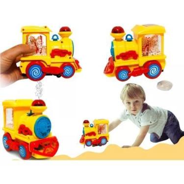 Imagem de Brinquedo Trem Locomotiva Infantil Solta Fumaça E Luzes Sons - Brinque