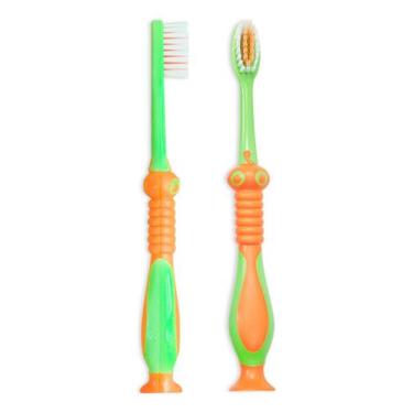 Imagem de Escova Dental Infantil Macia 1 Ano C/ Ventosa Capa Protetora - Sunny