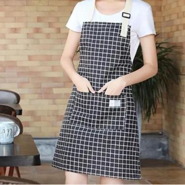 Imagem de Avental Cozinha e Churrasco com Bolso Grande Regulável em Tecido Resis
