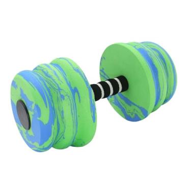 Imagem de Colaxi Haltere de EVA para exercícios aquáticos, equipamento de natação para condicionamento físico em piscina, resistência em piscina, equipamento aeróbico, Verde Azul