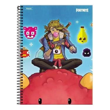 Imagem de Caderno Fortnite Foroni 10 Materias 200 Fls - Napolestore, Azul-aço