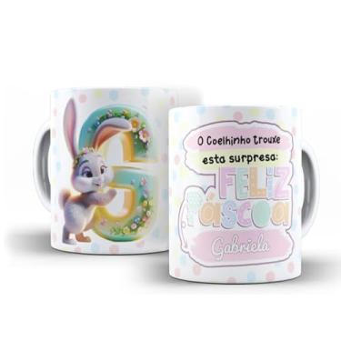 Imagem de Caneca branca ALFABETO PÁSCOA (G)