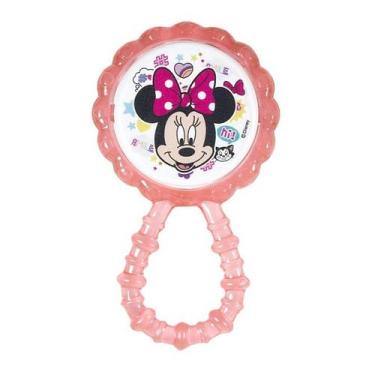 Imagem de Chocalho Mordedor Para Bebe Macio Flexível Minnie Disney - BABYGO