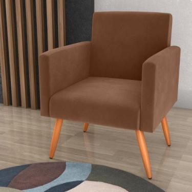 Imagem de Poltrona para Decoração Sara Veludo Ferrugem - CASA H