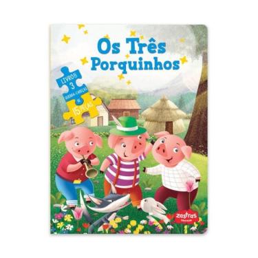 Imagem de Os Três Porquinhos:Livro Com Quebra Cabeça