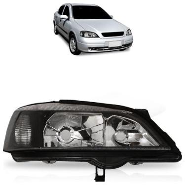 Imagem de Farol Dianteiro Astra 1998 1999 2000 2001 2002 Máscara Negra Lisa Acrí
