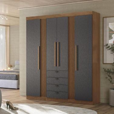 Imagem de Guarda-roupa 4 Portas 4 Gavetas Mdp Aurora - Santos Andirá