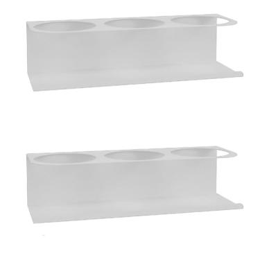 Imagem de Organizador de garrafa de água para Stanley 30 e 40 onças, 2 garrafas de banheira e organizador de suporte de copo de banheira na parede, acessórios de copo Stanley para Cozinha " (Branco)