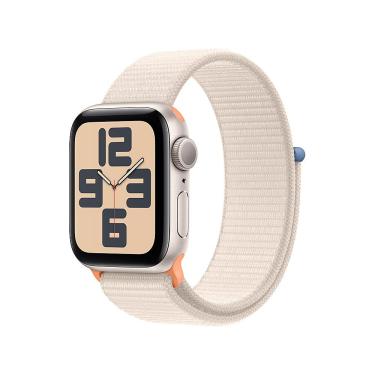 Imagem de Apple Watch SE 2ª geração (GPS) caixa de alumínio Starlight de 40 mm com alça esportiva Starlight – Starlight-MR9W3LL/A