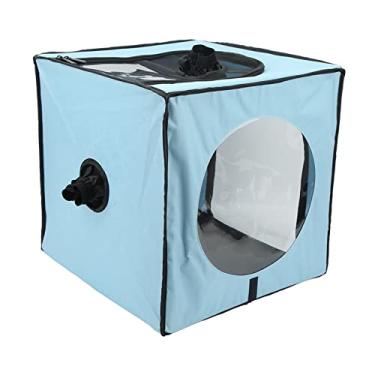 Imagem de Gaiola Secadora para Animais de Estimação, Malha Elástica Com Cinto de Entrada de Ar Caixa de Secagem para Animais de Estimação para Casa (Azul)