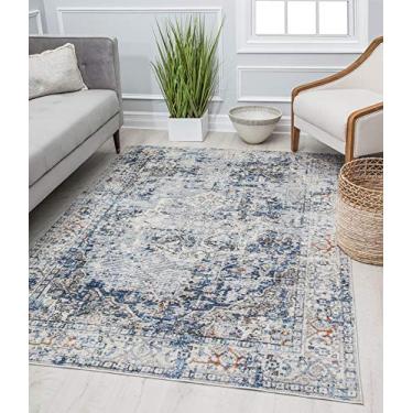 Imagem de Rugs America Tapete para área PS20A, 2,4 m x 3,5 m, vela azul