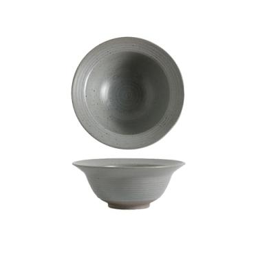 Imagem de Tigela de arroz comercial de cerâmica estilo japonês, tigela de chapéu cônico para panela picante e sopa picante - cinza azul