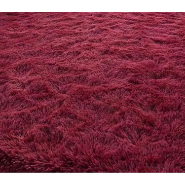 Imagem de Tapete Sala 2,00 x 3,00 Grande Quarto Peludo Felpudo(Bordô)