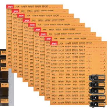 Imagem de Classicseali 9 folhas (1161 peças) etiquetas de painel elétrico, etiquetas de caixa de fusíveis à prova d'água, fácil de ler, etiqueta de painel de disjuntor durável, para escritório doméstico, centro