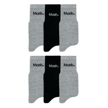 Imagem de Kit 6 Meias Cano Medio Mash 202.05 - PT00, Sortido, 34-38
