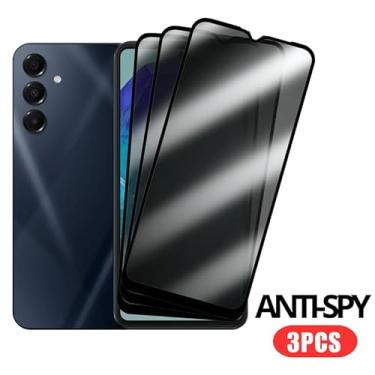 Imagem de 3 Películas Para M55 Compatível Samsung Galaxy Privacidade Anti Espião Vidro 3d