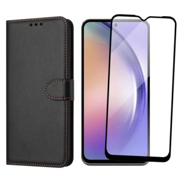 Imagem de Capa Carteira Para Galaxy A54 Capinha Flip Case + Película de Vidro Temperado 3D