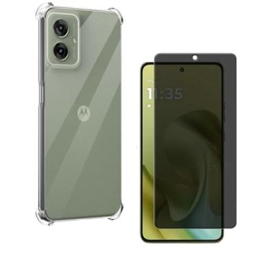 Imagem de Kit Capa Capinha Anti Impacto + Película Privacidade 3D 9D Para Motorola Moto G55 - (Hard Glass Store)