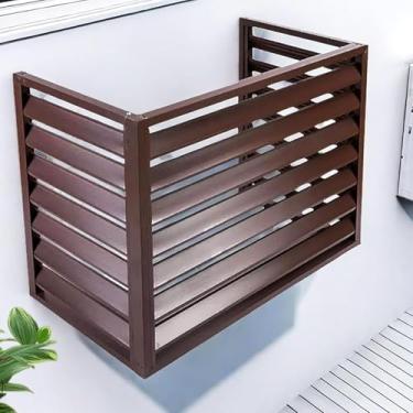 Imagem de Capa De Proteção Para Unidades Externas Capa De Alumínio Para Ar Condicionado Tela De Cerca De Ar Condicionado Capa De Ar Condicionado Para Proteção De Inverno, White, 110 * 60 * 80cm/43 * 24 * 32in