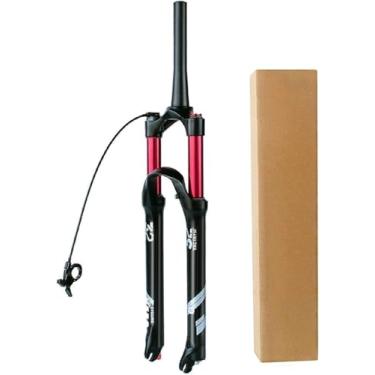 Imagem de Garfo Mtb 26 27.5 29 Absorvedor De Bicicleta Liga De Alumínio 1-1/8 Tubo Reto Suspensão De Bicicleta Garfos De Ar De Direção Viagem 140mm
