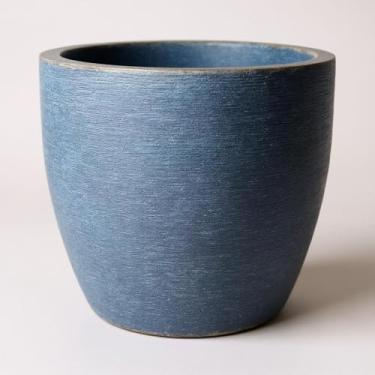 Imagem de vaso cone redondo decorativo luxo modelo grafiato tamanho mini 6 litros (AZUL)