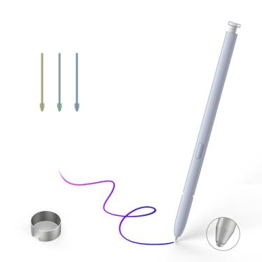 Imagem de Caneta de reposição S25 Ultra S para Samsung Galaxy S25 Ultra S, S25 Ultra Stylus para Samsung Galaxy S25 Ultra 5G, versão dos EUA, EJ-PS938BBEGUJ, 3 pontas + 1 clipe (prata clara)