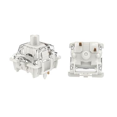 Imagem de GATERON Interruptores de teclado G Pro série 3.0, pré-lubrificados 5 pinos RGB linear para teclado mecânico de jogos (110 peças) (branco, 110 peças)