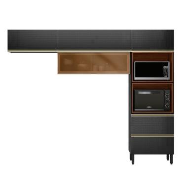 Imagem de Cozinha Modulada Proença 3 Peças com Torre Quente 2 Fornos e Aéreo 80cm - Demartêz