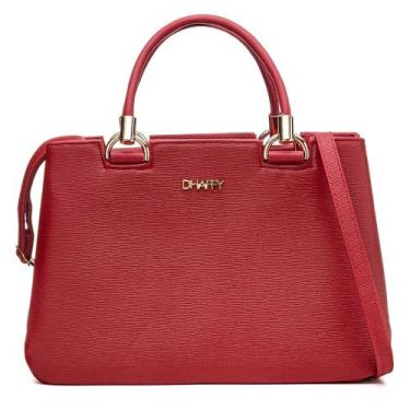 Imagem de Bolsa Feminina Grande Com Divisória Dhaffy - P CINTRA, Vermelho