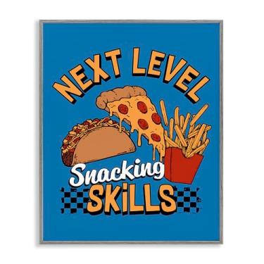 Imagem de Stupell Industries Next Level Snacking Skills Gray Framed Giclee Art Design por Jedco Brands, Inc., 30 x 24