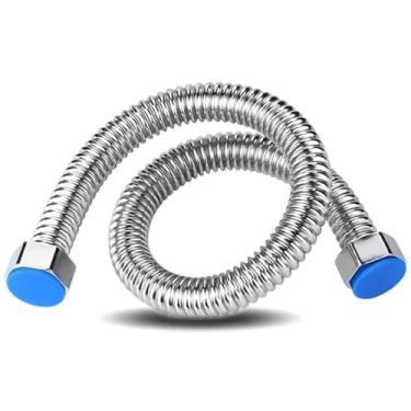 Imagem de Tubo Corrugado De Aço Inoxidável 304 De 1/2" E 3/4", Comprimento Ajustável De 10 A 100 Cm Para Água De Jardim E Aquário (1 Peça)(3/4 Inch,60cm)