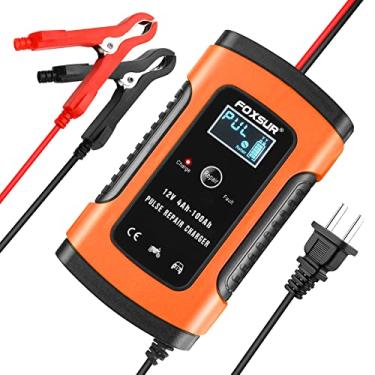 Imagem de IEIK Carregador de bateria inteligente automotivo 12V 5 Amp para carro, motocicleta, trailer, SUV, cortador de grama, barco, trailer, SUV, ATV e mais