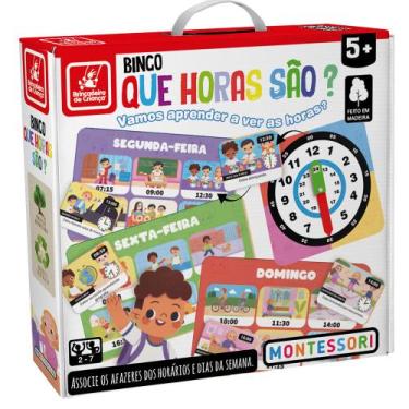 Imagem de Bingo Que Horas São Montessori - Brincadeira de Criança